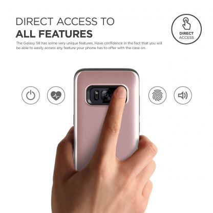 Elago S8 Grip Hybrid Case - удароустойчив хибриден кейс за Samsung Galaxy S8 (розово злато) 5