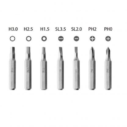 Wowbits Screwdriver Bit Set Apple Group - комплект инструменти за отваряне на мобилни устройства (зелен-сив) 3