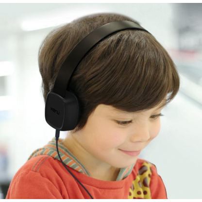 Kenu Groovies Kid On-Ear Headphones - слушалки подходящи за деца за мобилни устройства (черен) 3