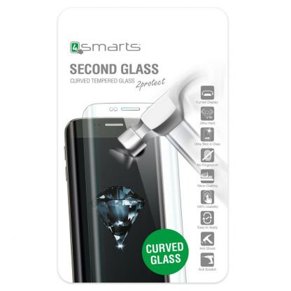 4smarts Second Glass Curved Case Friendly - калено стъклено защитно покритие с извити ръбове за целия дисплея на Samsung Galaxy S8 Plus (прозрачен) 2