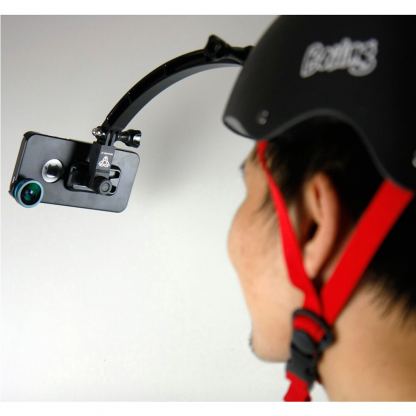 Armor-X Adesive Helmet Selfie Mount X07 - поставка тип слефи стик за закрепване на смартфон върху каска 3