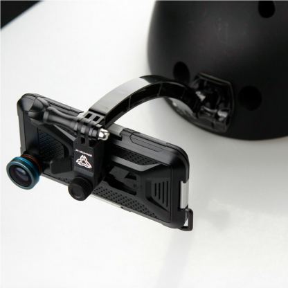 Armor-X Adesive Helmet Selfie Mount X07 - поставка тип слефи стик за закрепване на смартфон върху каска 6
