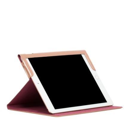 Knomo Leather Wrap Folio Case - кожен кейс и поставка за iPad Pro 9.7 (розово злато) 5