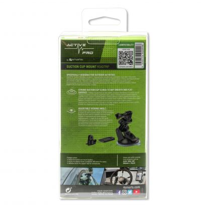 4smarts Suction Cup Mount Active Pro Roadtrip - вакуумна поставка за автомобил, ветроходка и моторна лодка съвместима със смартфони и GoPro 5