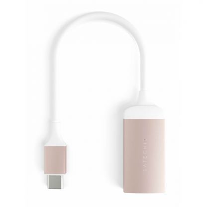Satechi Aluminum 4K USB-C to HDMI Adapter - адаптер с поддръжка на 4K за свързване от USB-C към HDMI (розово злато) 3