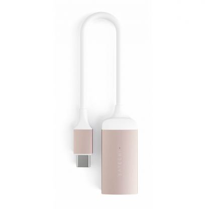 Satechi Aluminum 4K USB-C to HDMI Adapter - адаптер с поддръжка на 4K за свързване от USB-C към HDMI (розово злато) 4