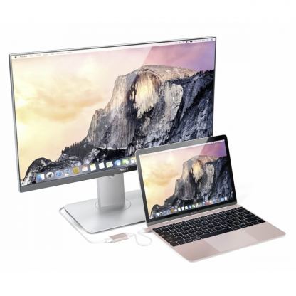Satechi Aluminum 4K USB-C to HDMI Adapter - адаптер с поддръжка на 4K за свързване от USB-C към HDMI (розово злато) 9