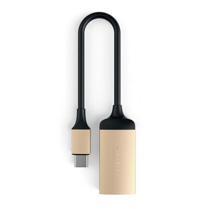 Satechi Aluminum 4K USB-C to HDMI Adapter - адаптер с поддръжка на 4K за свързване от USB-C към HDMI (златист) 4
