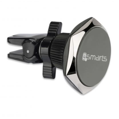 4smarts Ultimag Magnetic Vent Car Holder Clampmag - магнитна поставка за радиатора на кола за iPhone и смартфони (черен-сребрист) 2