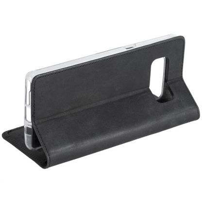 Krusell Sunne Folio Case - кожен калъф (ествествена кожа) тип портфейл за Samsung Galaxy Note 8 (черен) 4