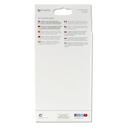 4smarts Soft Cover Airy Shield - хибриден удароустойчив кейс за iPhone XS, iPhone X (син-прозрачен) 3