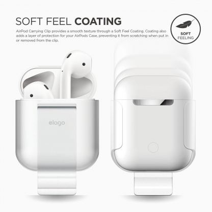 Elago Airpods Carrying Clip - полимерна щипка за оригиналния калъф на Apple Airpods (прозрачен) 5