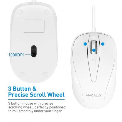 Macally TurboC Mouse - USB-C оптична мишка за PC и Mac 3