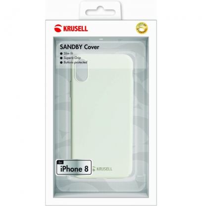 Krusell Sandby Cover - поликарбонатов кейс за iPhone XS, iPhone X (сив) 6
