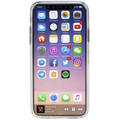 Krusell Kivik Cover - хибриден удароустойчив кейс за iPhone XS, iPhone X (прозрачен) 2