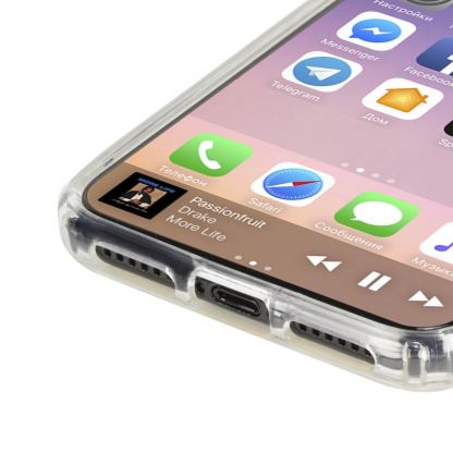 Krusell Kivik Cover - хибриден удароустойчив кейс за iPhone XS, iPhone X (прозрачен) 3