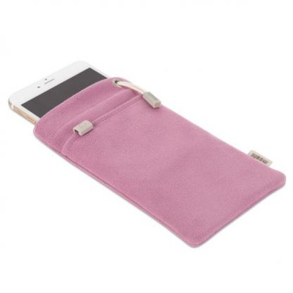 Moshi iPouch Plus Case- универсален микрофибърен калъф за iPhone 8 Plus, 7 Plus, 6 Plus, Note 4, Note 5, Huawei P9, P10, LG G5, G6 и други устройства до 5.5 инча големина на дисплея (розов) 2