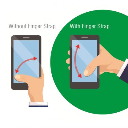 4smarts Finger Strap - практичен аксесоар за лесно използване и против и зпускане на вашия смартфон (кафяв) 4