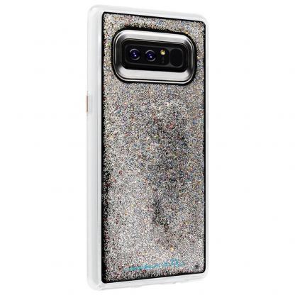 CaseMate Waterfall Case Iridescent - дизайнерски кейс с висока защита за Samsung Galaxy Note 8 (шарен-прозрачен) 2