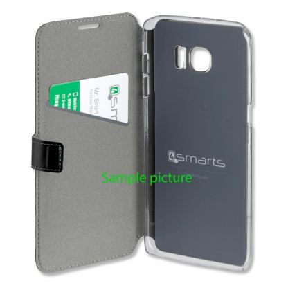 4smarts Supremo Book Flip Case - кожен калъф с поставка и отделение за кр. карта за Samsung Galaxy J3 (2017) (черен) 3