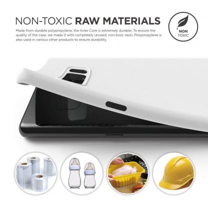 Elago Origin Case - тънък полипропиленов кейс (0.3 mm) за Samsung Galaxy Note 8 (бял) 2