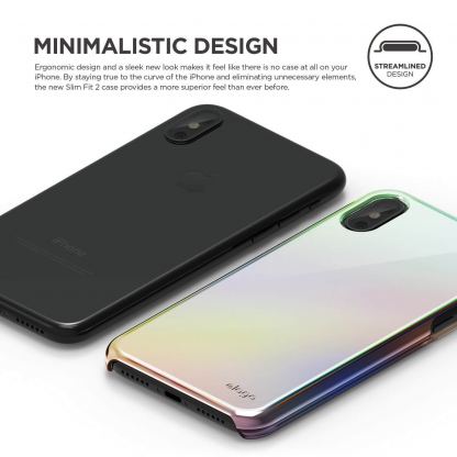 Elago S8 Slim Fit 2 Case - качествен поликарбонатов кейс за iPhone XS, iPhone X (шарен) 2