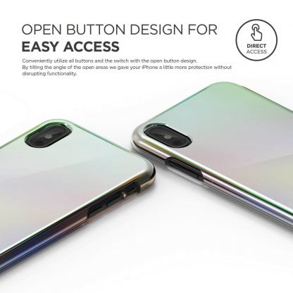Elago S8 Slim Fit 2 Case - качествен поликарбонатов кейс за iPhone XS, iPhone X (шарен) 5