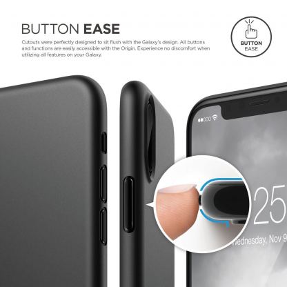 Elago Origin Case - тънък полипропиленов кейс (0.3 mm) за iPhone XS, iPhone X (черен) 5