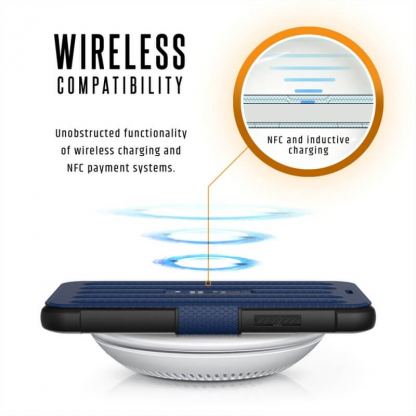 Urban Armor Gear Metropolis - удароустойчив хибриден кейс тип портфейл за iPhone XS, iPhone X (син) 2