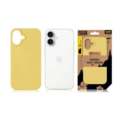 Силиконов калъф с MagSafe за iPhone 16 Plus - Tactical MagForce Velvet Smoothie Cover (жълт) 5