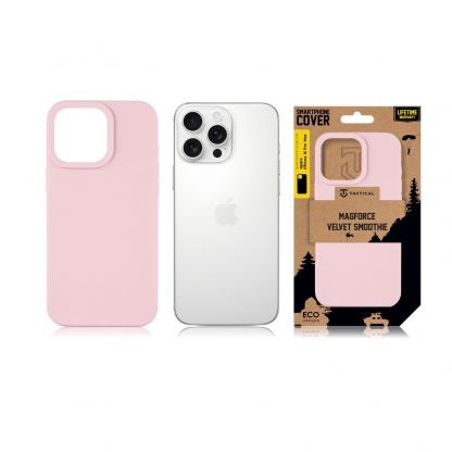 Силиконов калъф с MagSafe за iPhone 16 Pro Max - Tactical MagForce Velvet Smoothie Cover (розов) 5