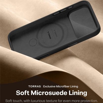 Силиконов (TPU) калъф с вградена поставка и MagSafe за iPhone 17 Pro Max - Torras QPRO Silicone Series (черен) 7