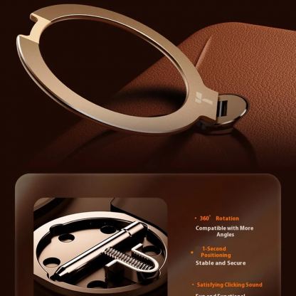 Кожен кейс с MagSafe и вградена поставка за iPhone 17 Pro Max - Torras QPRO Leather Series (черен) 6