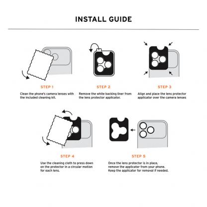 Предпазни стъклени лещи за камерата на iPhone 17 Pro, iPhone 17 Pro Max - Urban Armor Gear Lens Shield (титан) 6