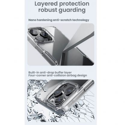 Хибриден удароустойчив кейс за iPhone 16 Pro Max - Nillkin Nature TPU Pro Case (прозрачен) 6