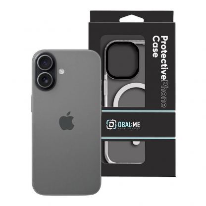 Удароустойчив силиконов (TPU) калъф с MagSafe за iPhone 17 - OBALME MagNetix Bumper MagSafe Case (бял-прозрачен) 3