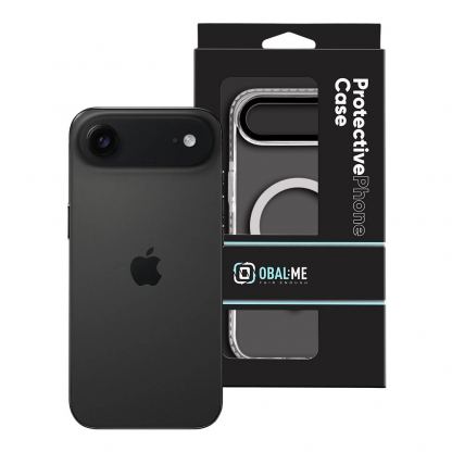 Удароустойчив силиконов (TPU) калъф с MagSafe за iPhone 17 Air - OBALME MagNetix Bumper MagSafe Case (бял-прозрачен) 3