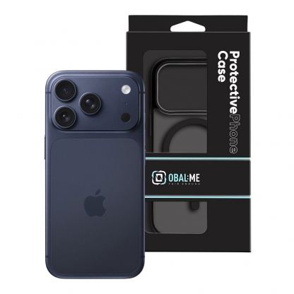 Хибриден удароустойчив кейс с MagSafe за iPhone 17 Pro Max - OBALME MagNetix Outline Hybrid MagSafe Case (черен-прозрачен) 3