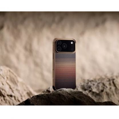 Хибриден удароустойчив кейс с кевлар за iPhone 17 Pro - Pitaka Aramid ProGuard Case (шарен) 6