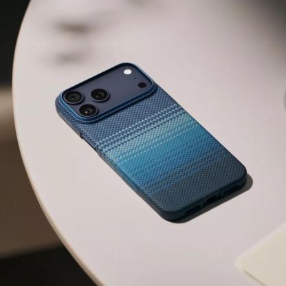Кевларен кейс с MagSafe за iPhone 17 Air - Pitaka PitaTap MagEZ 7 Ultra Slim Case Aramid Fiber (тъмносин) 4
