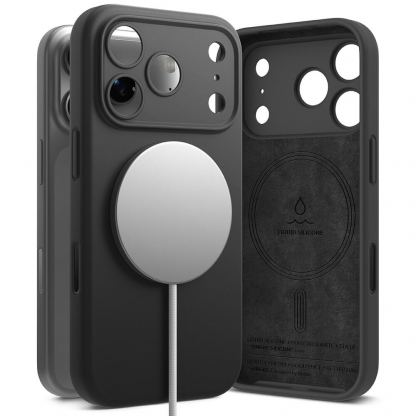 Силиконов (TPU) калъф с MagSafe за iPhone 17 Pro Max - Ringke Silicone Magnetic MagSafe Case (черен) 2