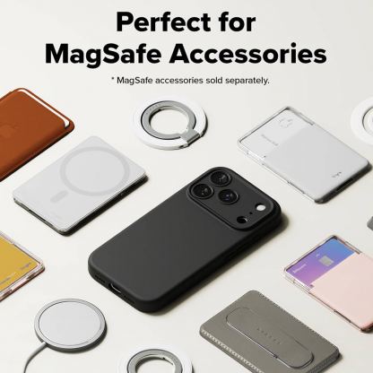 Силиконов (TPU) калъф с MagSafe за iPhone 17 Pro Max - Ringke Silicone Magnetic MagSafe Case (черен) 6