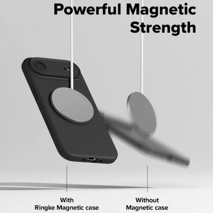 Силиконов (TPU) калъф с MagSafe за iPhone 17 Air - Ringke Silicone Magnetic MagSafe Case (черен) 6