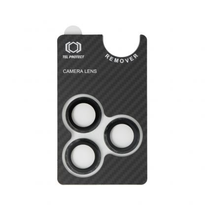 Предпазни стъклени лещи за камерата на iPhone 17 Pro, iPhone 17 Pro Max - Tel Protect 3D Aramid Tempered Glass Camera Lens Protector (карбон) 2