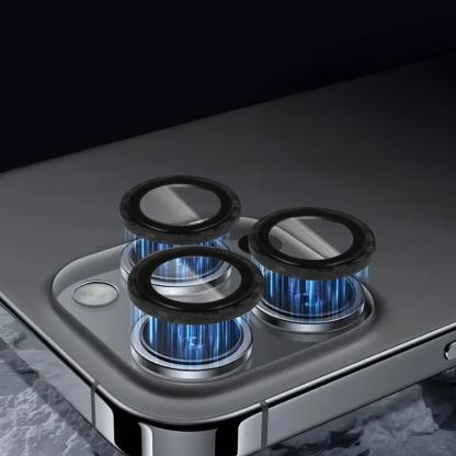 Предпазни стъклени лещи за камерата на iPhone 16 Pro, iPhone 16 Pro Max - Tel Protect Titanium Aramid Tempered Glass Camera Lens Protector (карбон) 9