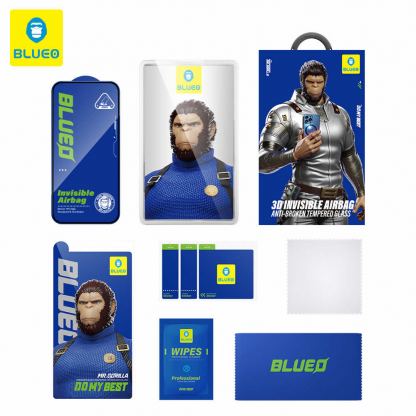 Стъклено защитно покритие за дисплея на iPhone 16 Pro, iPhone 17, iPhone 17 Pro - Blueo 3D Invisible Airbag Tempered Glass 7