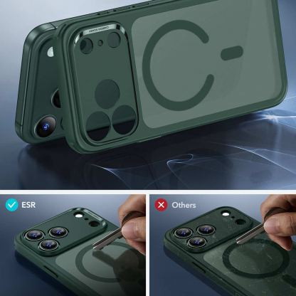 Хибриден кейс с висока степен на защита с MagSafe за iPhone 17 Pro - ESR Classic Hybrid HaloLock MagSafe Case (зелен) 4