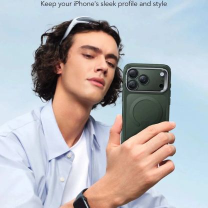 Хибриден кейс с висока степен на защита с MagSafe за iPhone 17 Pro - ESR Classic Hybrid HaloLock Kickstand MagSafe Case (зелен-прозрачен) 7