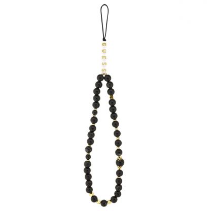 Дизайнерски кожен кейс с връзка за китката за iPhone 17 Air - Guess PU 4G Metal Logo Strap Case (черен) 6