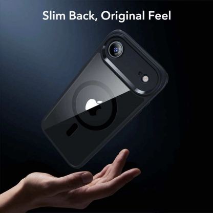 Хибриден удароустойчив кейс с MagSafe и стъклено защитно покритие за дисплея на iPhone 17 Air - ESR Classic Hybrid HaloLock Protection Set (черен-прозрачен) 6